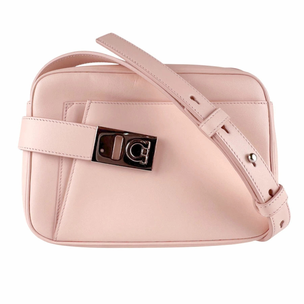 Salvatore Ferragamo shoulder bag Gancini leather pink